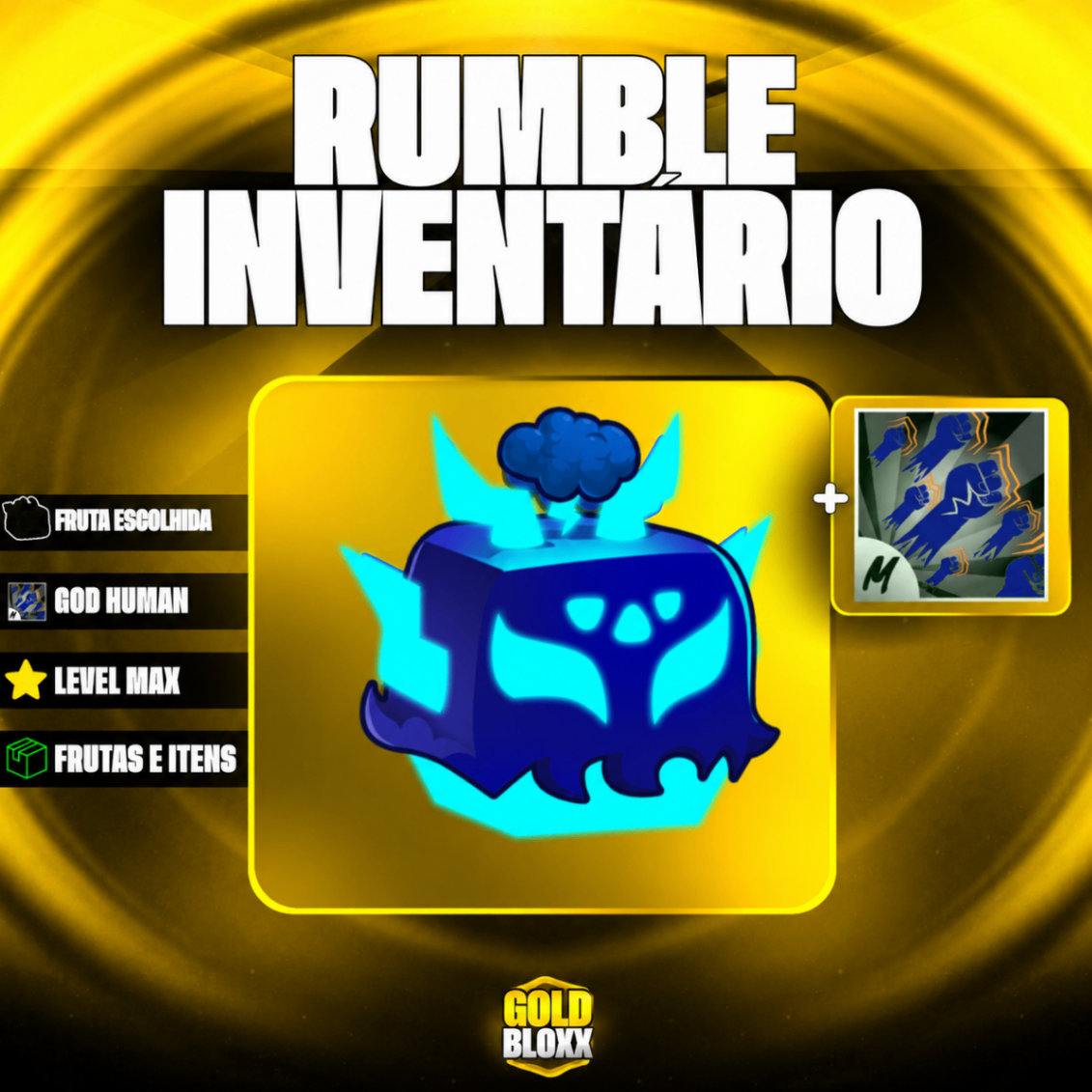 ⚡LEVEL MAXIMO + RUMBLE NO INVENTÁRIO