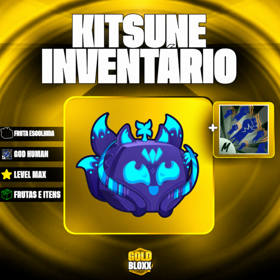 🦊 LEVEL MAXIMO + KITSUNE NO INVENTÁRIO