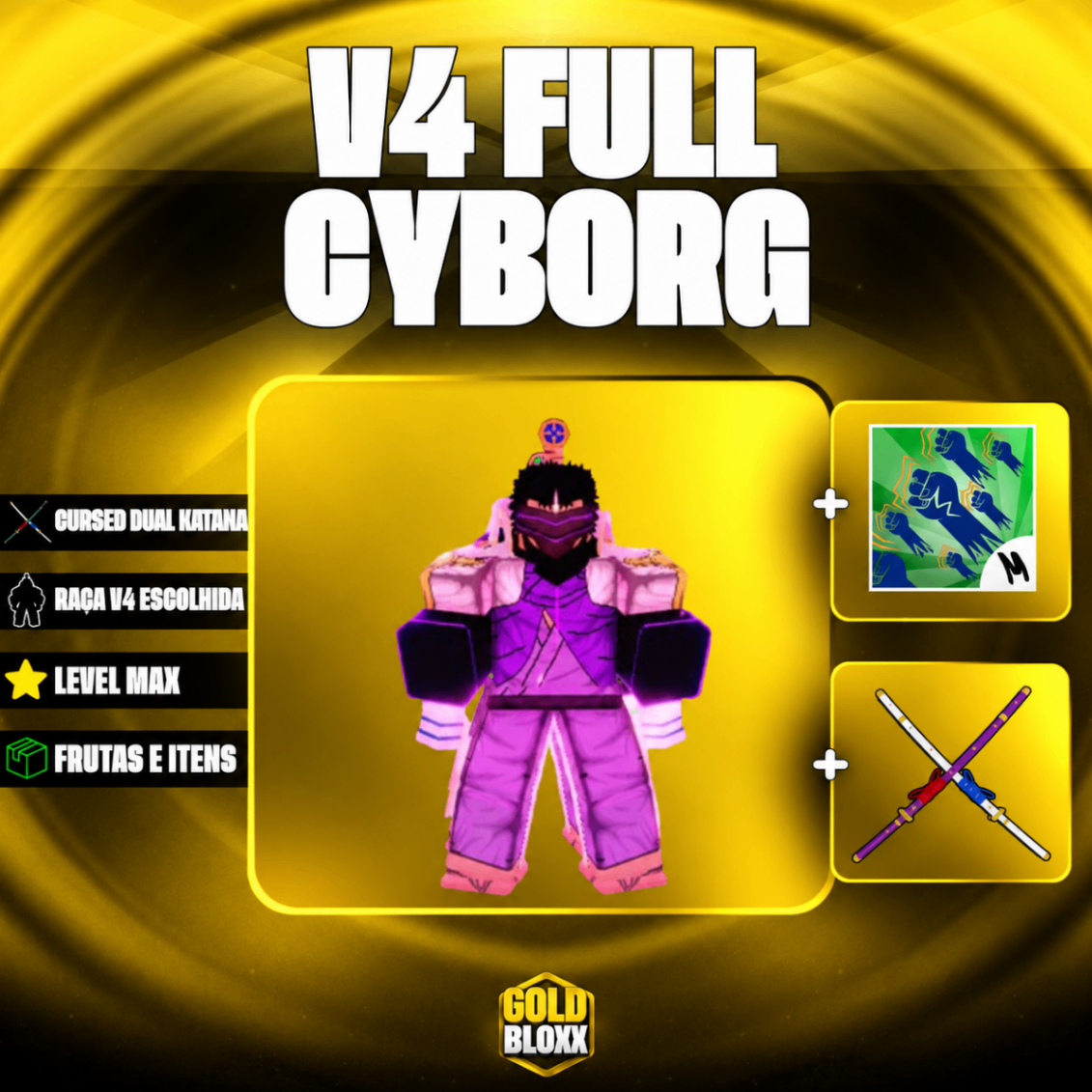 🤖 LEVEL MÁXIMO + CYBORG V4 FULL GEAR + CDK
