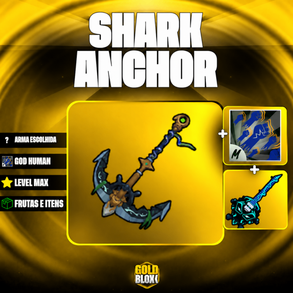 ⭐LVL 2800 + 🥊GHM + 🎸SG + ⚓SHARK ANCOR