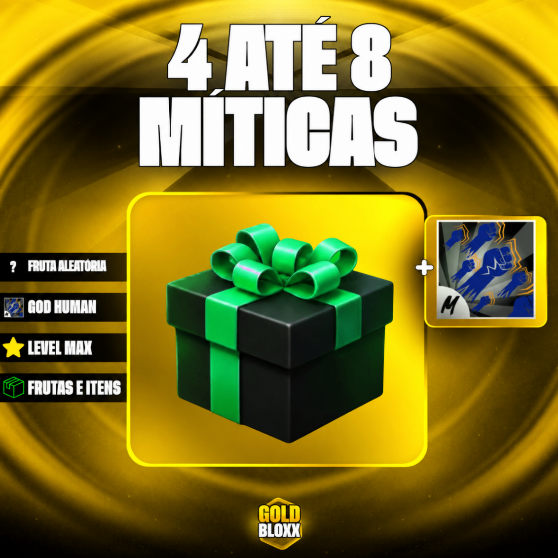 ⭐🍎 LEVEL MÁXIMO + 4 FRUTAS MÍTICAS NO INVENTÁRIO + GODHUMAN