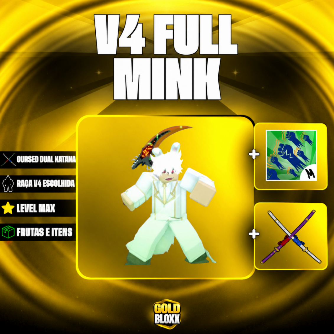 🐰 LEVEL MÁXIMO + MINK V4 FULL GEAR + CDK
